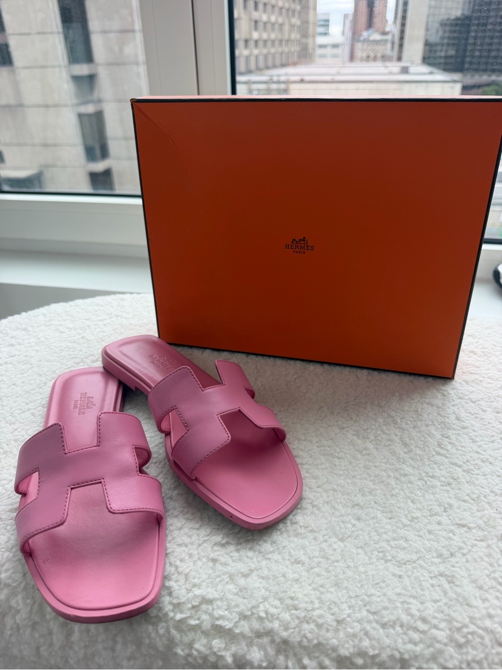 Pink Oran Slide Sandals